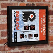 Bluetooth Scoreboard Wall Clock, Philadelphia Flye