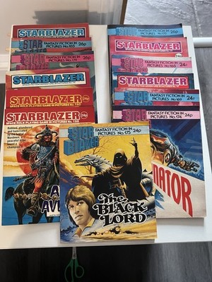 13 Vintage Starblazer Fantasy Fiction Paperback Books. Early 80 s. VGC. Rare
