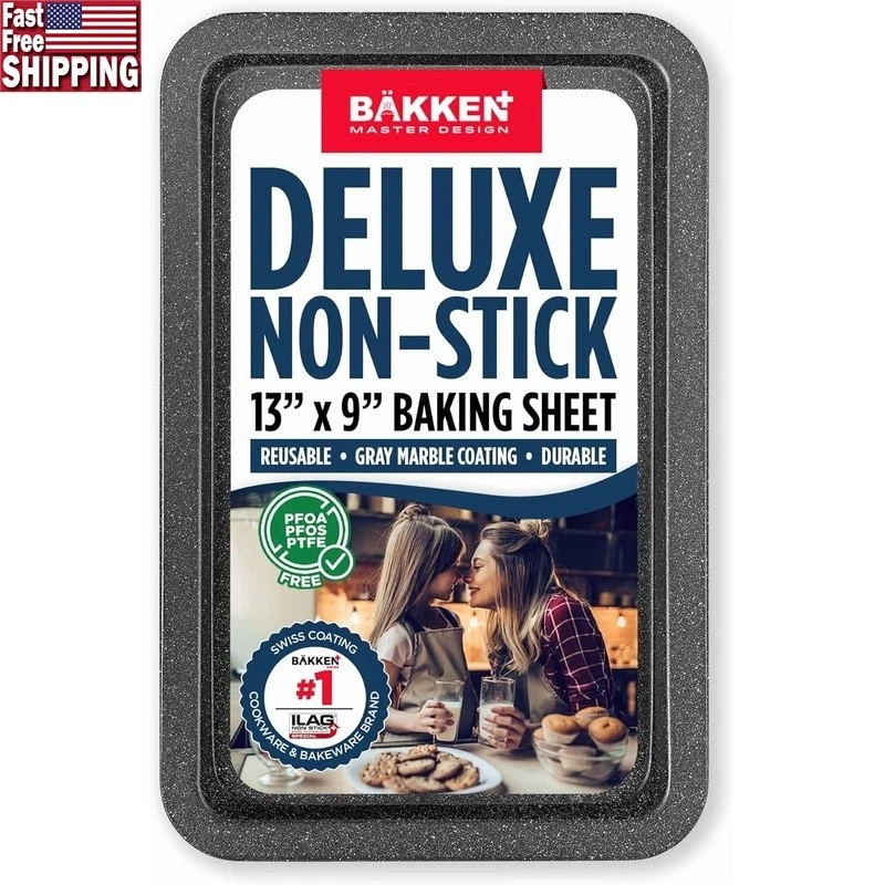 Nonstick Baking Sheet Pan Durable Carbon Steel Cookie Sheet Oven Safe Easy Clean