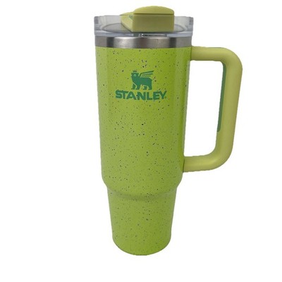 Stanley Flowstate Quencher H2.0 Tumbler Cup 30 oz Green Citron Speckle W/ Lid
