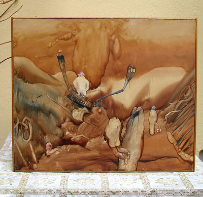 Gunnar Saietz. Metamorphosis of the Machine. Dated 1964. Nordic Surrealism