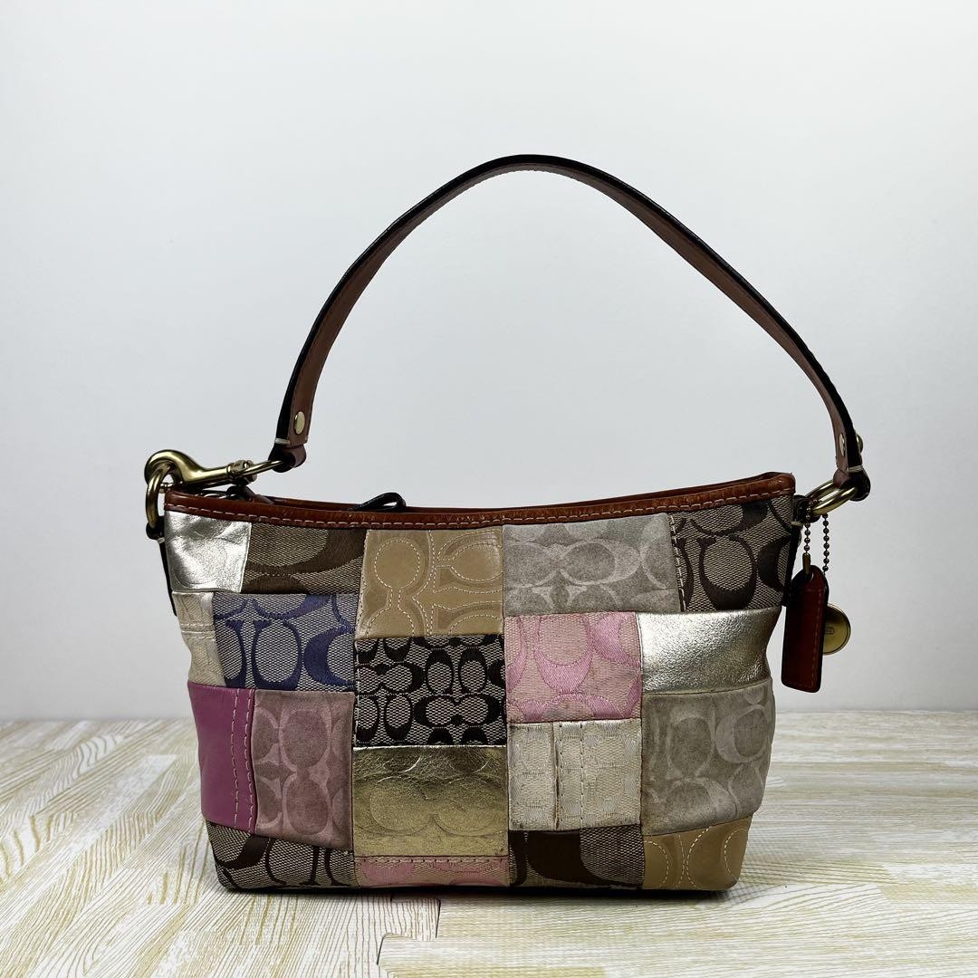 COACH patchwork vanity accessory pouch 11708 Used… - image 21