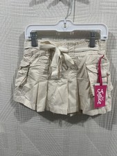 Justice XS 5/6 Girls Pleated Cargo Skirt/skort Built In Shorts Mini Skirt New