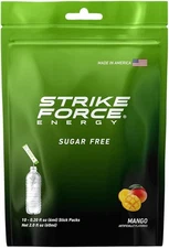 (Free Duty Tax) Strike Force Energy Drink Mix - Mango Flavor - Natural Tasti