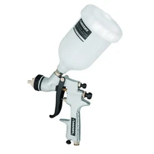 Gravity Feed HVLP Spray Gun with 600cc Plastic Paint Cup Suitable for Latex Use