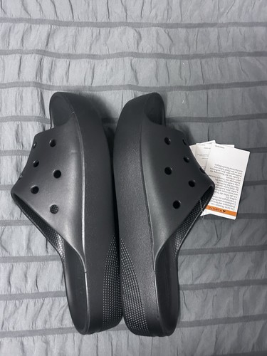 Crocs Damen-Sandalen schwarz klassische Plateau-Pantoletten Größe 9 Slipper neu - Bild 11 von 20