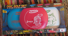 Beginner Set of 3 Innova Disc Golf -Leopard Driver, Shark Midrange, Aviar Putter