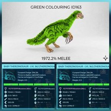 ARK ASA Therizinosaur  BABY PAIR Top Melee 1972% Official PVE PC/PS5/XBOX ✅