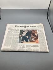 April 4, 2002 The New York Times War On Terror/ Church Abuse Full-Newspaper