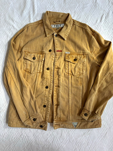  Vintage GUESS Khaki/Denim Jacket size L RARE!