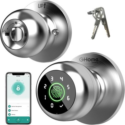 Smart Fingerprint Door Lock, 4-in-1 Smart Fingerprint Door Handle with Keypad