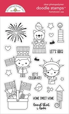 Doodlebug Clear Doodle Stamps-Hometown USA