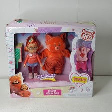 Disney Pixar Turning Red Deluxe Meilin Doll Red Panda Plush Bonus Outfit NIB