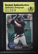 BAS 2016 Bowman Draft Draft Picks Colton Welker #BD-78 Authentic Auto ur8