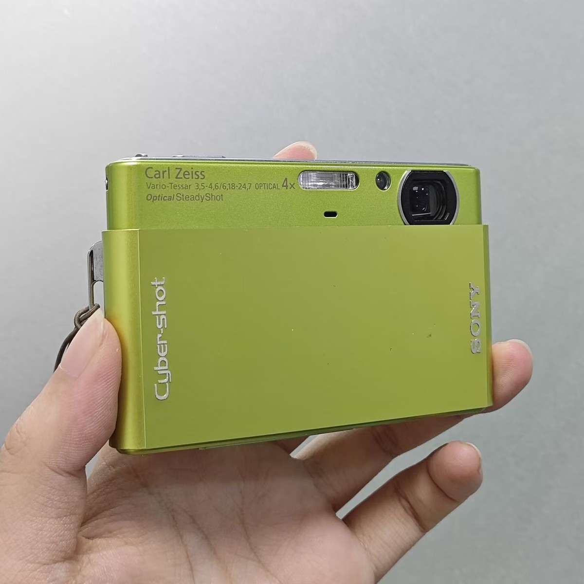 SONY DSC-T77 Digital Camera Cyber Shot 4.0x Optical Zoom Green