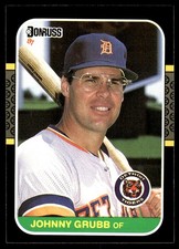 Johnny Grubb 1987 Donruss #476 Tigers MLB READ FREE SHIPPING AutographDen