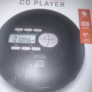 iLive Anti-Skip CD Player with Wired Earbuds, IPCD603B Works Headphones Works