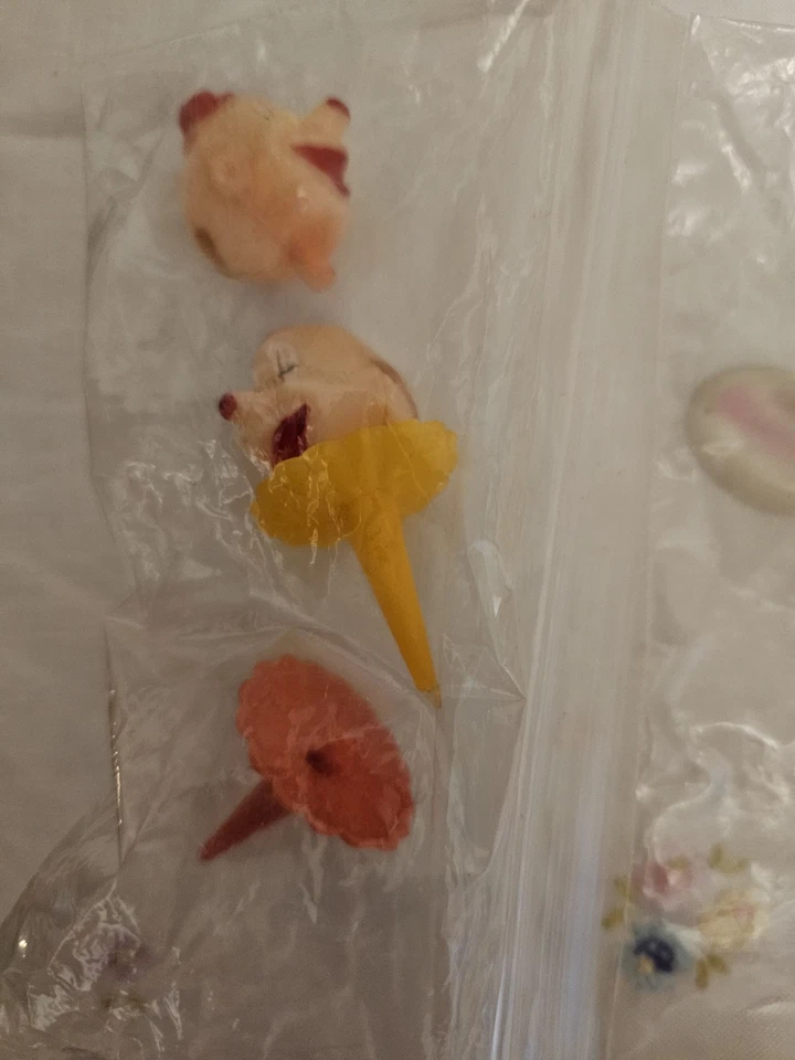 Lote De Colección De Cupcakes Topper Picks Pollitos Conejos Payasos Pavos Globos Más Foto 4 de 4