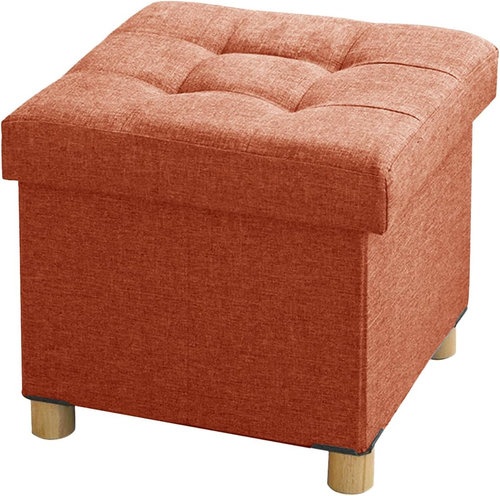 Pouf Cubo Poggiapiedi Sgabello Contenitore Cassapanca Pieghevole 38 X 38 X 40 Cm - Foto 11 di 12