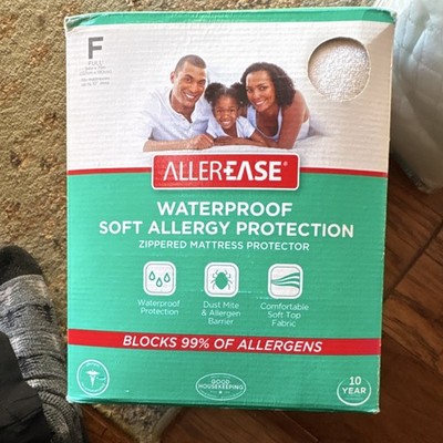 Aller-Ease Waterproof Soft Allergy Protection Zippered Full Mattress Protector