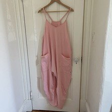 Free People Movement EUC Hot Shot Jumpsuit Large Pink