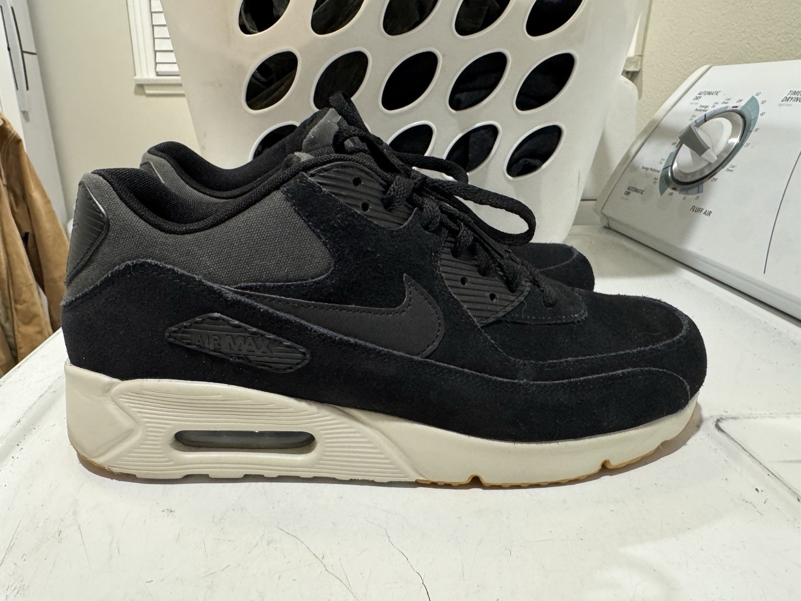 Nike Air Max 90 Ultra 2.0 Men's Sneakers Black Gum Suede Size 10.5 thumbnail 3
