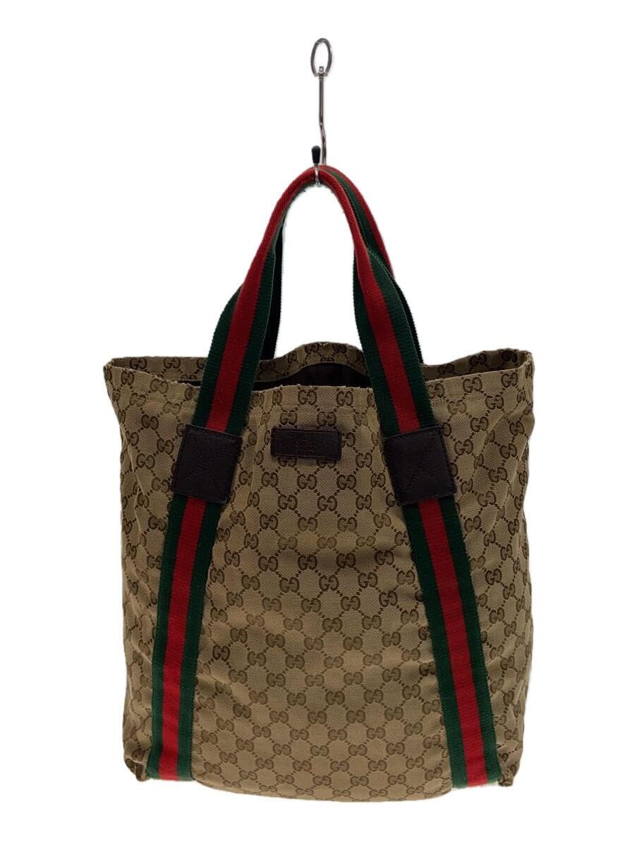 GUCCI GG Canvas Tote Bag in Brown