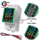 100A Voltmeter Ammeter Voltage Din Rail AC Power Energy kwh Meter Wattmeter LCD