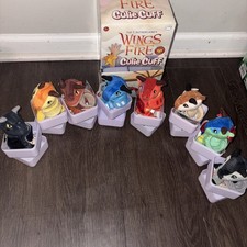 Wings of Fire Cutie Cuff Plush Slap-On Bands Series 1 Complete Set Of 8 Open box