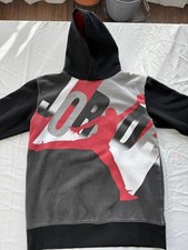 Nike Air Jordan Youth XL Hoodie Black Grey Red Jumpman Logo Boys Size 13-15