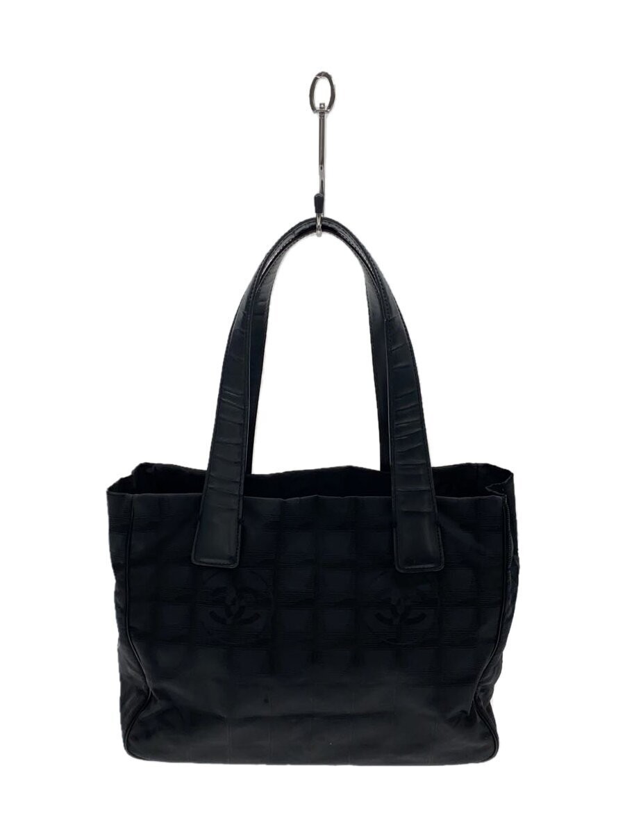 CHANEL Neutral Travel Tote PM in Black PVC with Allover Pattern A20457