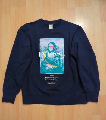 Uniqlo x Musee De Louvre x Peter Saville Size Med Blue Fleece Mona Lisa Pullover