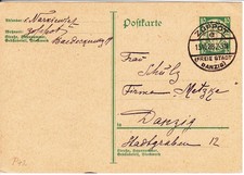 POLAND  DANZIG / ZOPPOT  1928  STATIONERY CARD  P42  USED