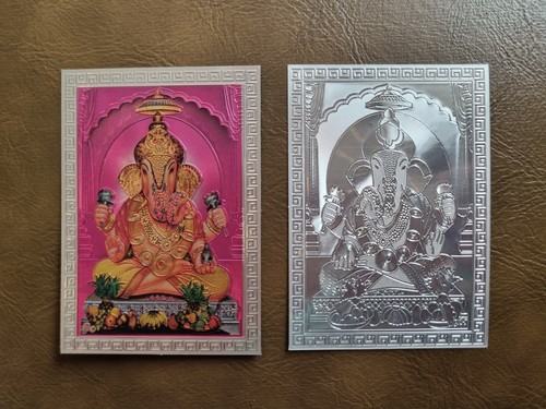 Imagen Imagen Imagen Dios Hindú Ganesh Bendición Chapado a Mano Billetera en Relieve India Rosa - Imagen 4 de 13