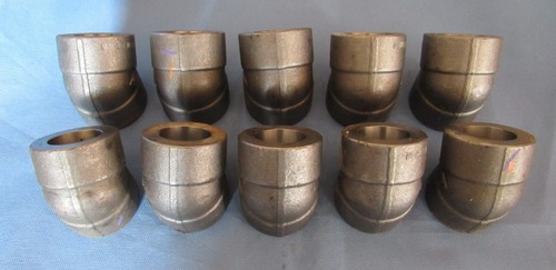 New Lot of (10) 1" Socket Weld 45° Elbow SA105N Carbon Steel Class 6000, 6M, B16 - Picture 1 of 8