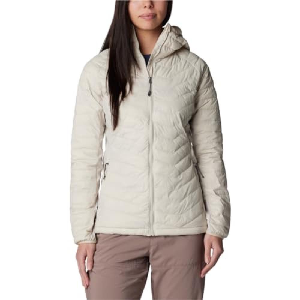 (TG. M) Columbia Powder Pass Hooded Jacket, Chaqueta acolchada con capucha Donna