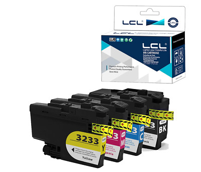 LCL kompatible Tintenpatrone LC-32 (4 Stück Schwarz Cyan Magenta Gelb) für Brother