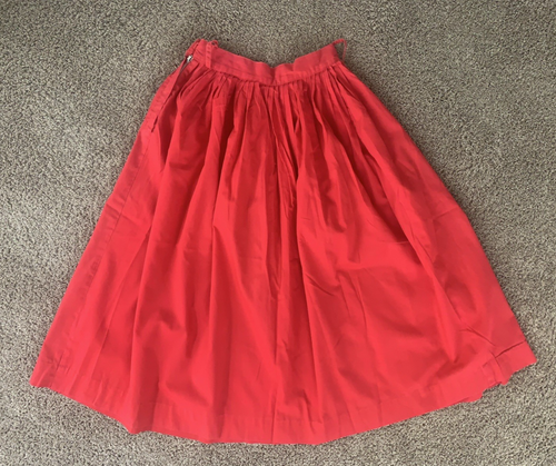 Vtg Estate Sale Find African American Cook Applique Red Rockabilly Skirt-No Belt - Picture 4 of 5