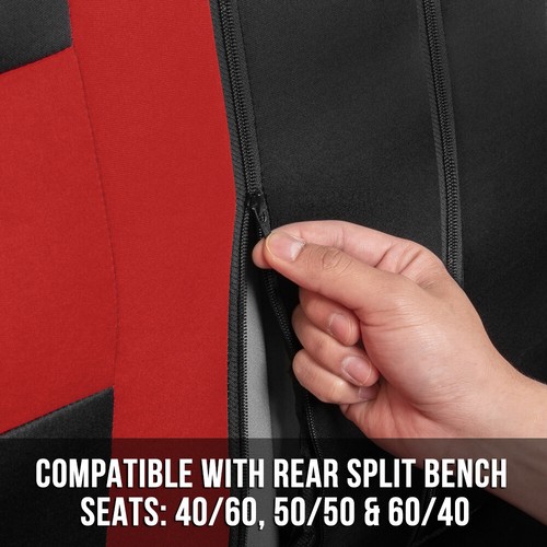 Beige Blue Red Charcoal Gray Mint Purple Pink Black Full Set Car Seat Covers - Bild 30 von 65