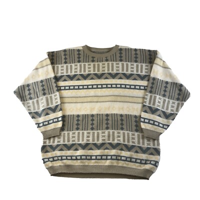 Vintage Y2K Aztec Fair Isle Pullover M