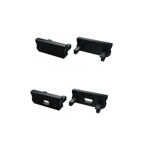 2m KL2 LED profile extrusion channel, black anodized alu., diffuser, strip light - Picture 5 of 5