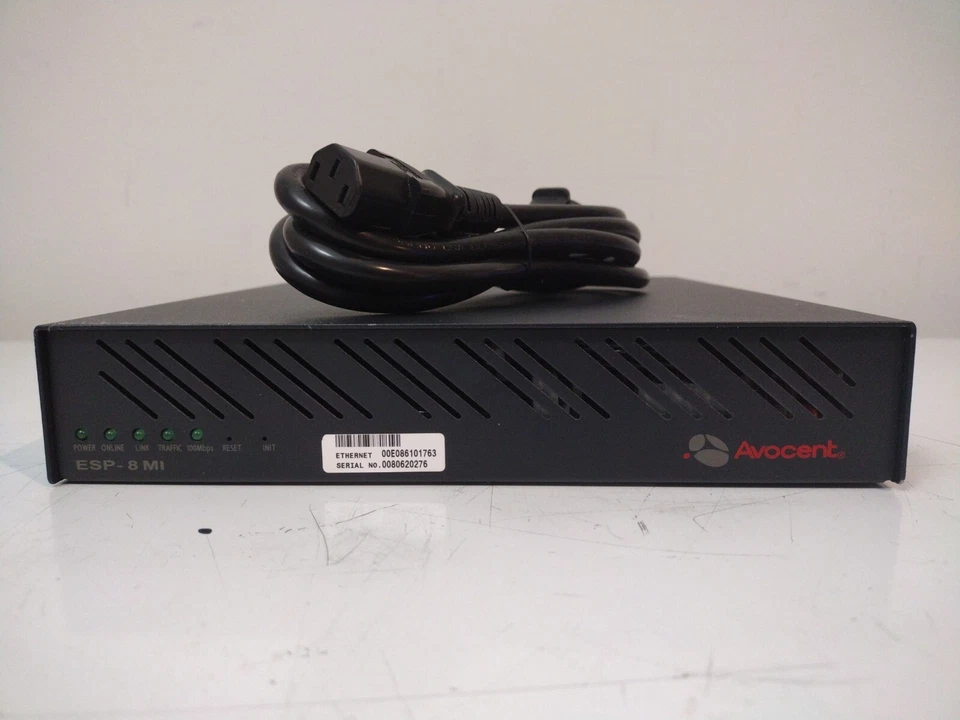 AVOCENT 990477-001 ESP-8 MI 8 PORT SERIAL HUB RS232/422/485 520-425-512 W P Cord - Image 3 of 4