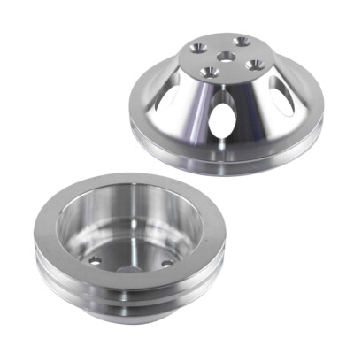 Aluminium 1 & 2 Groove Kurbelriemenscheiben Kit für SBC LWP 327 305 350 265 283