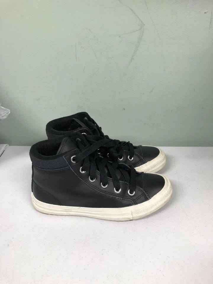 Converse Unisex Kids' Chuck Taylor High Top Boot Sneaker 661906C Black Size 3 - Image 2 of 4