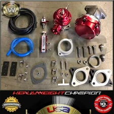 Red Compact Turbo Wastegate+Blow Off Valve BOV Type RS+Manual Boost Controller