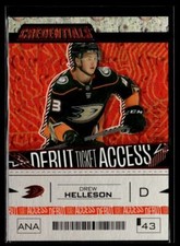 2023-24 Credentials Debut Ticket Acces Drew Helleson Anaheim Ducks #111