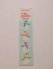 Mrs. Grossman's Lot of 3 Strips Brand New in Package ~Snowman~ Stickers HTF
