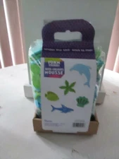 Darice Bucket of Foamie Nautical Sea Life Stickers w/Adhesive Back Peel & Stick