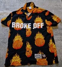 BASKETBALL SKATEBOARDS FIREBALL 'BROKE OFF' FASHION COLLARED SHIRT *NEW*- MEDIUM