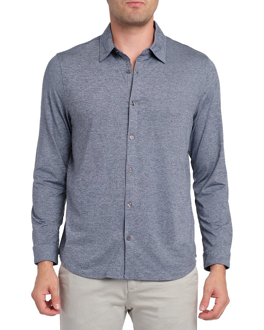 Рубашка Zachary Prell мужская синяя S